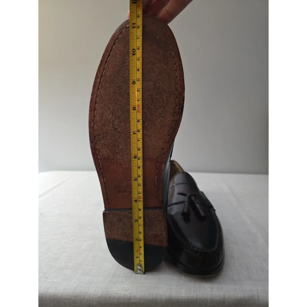 Brass Boot Walking Gloves Men's Burgundy Tassel Loafers Dress Shoes Size 9.5